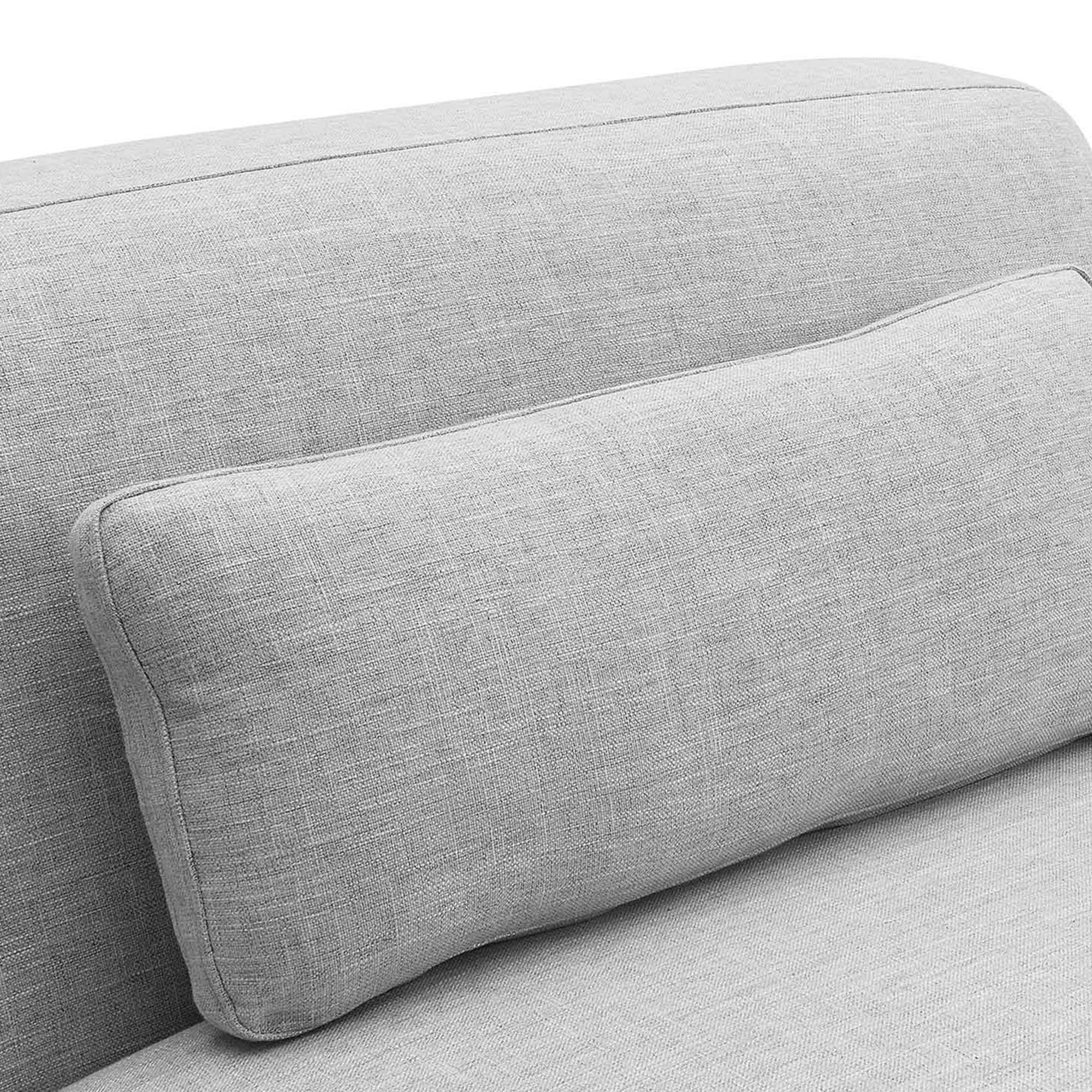 Canapé contemporain d'angle réversible en tissu gris