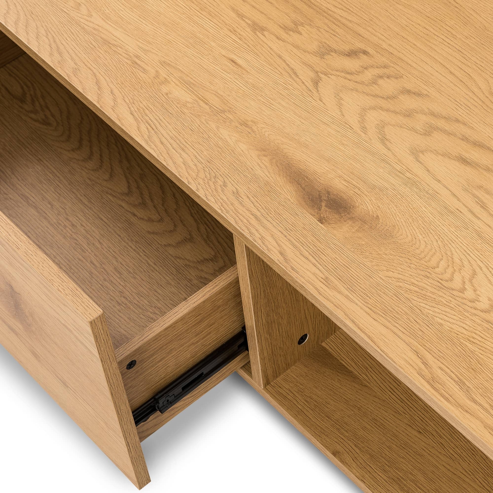 Table basse 2 tiroirs en bois couleur chêne