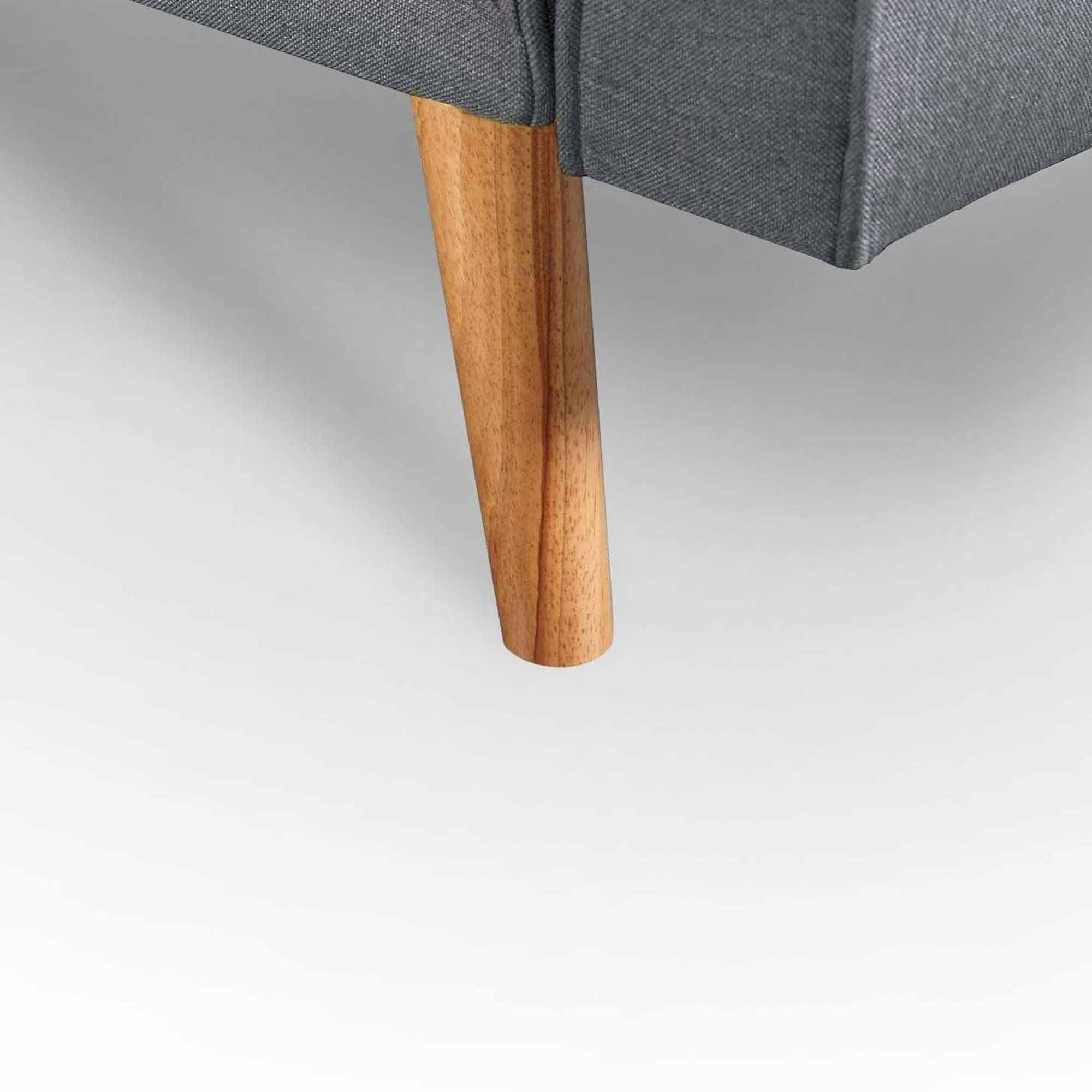 Canapé d'angle en tissu gris convertible modulable Angle Gauche