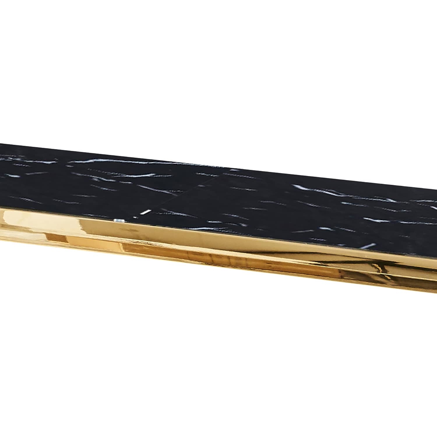 Console Design en Verre Felicity 100cm Noir & Blanc