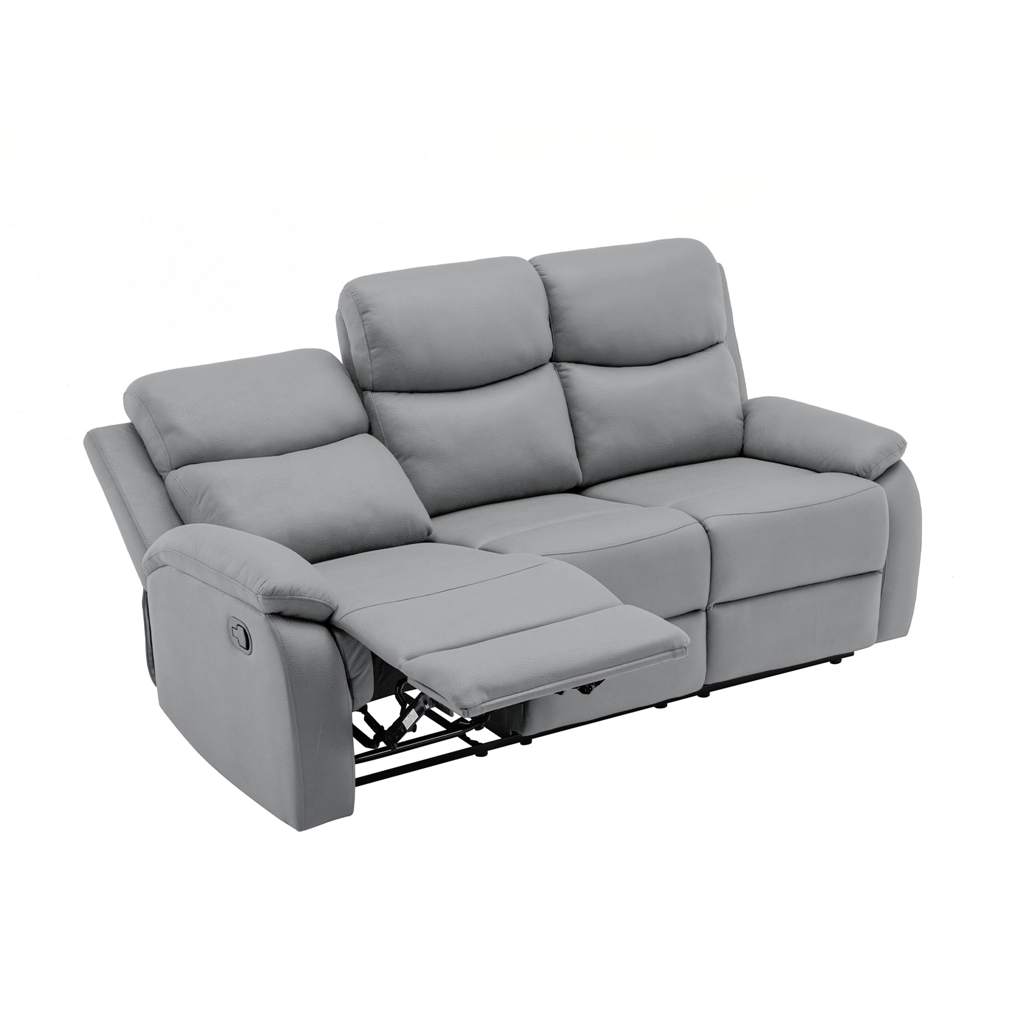 Canapé 3 places relax en tissu gris foncé