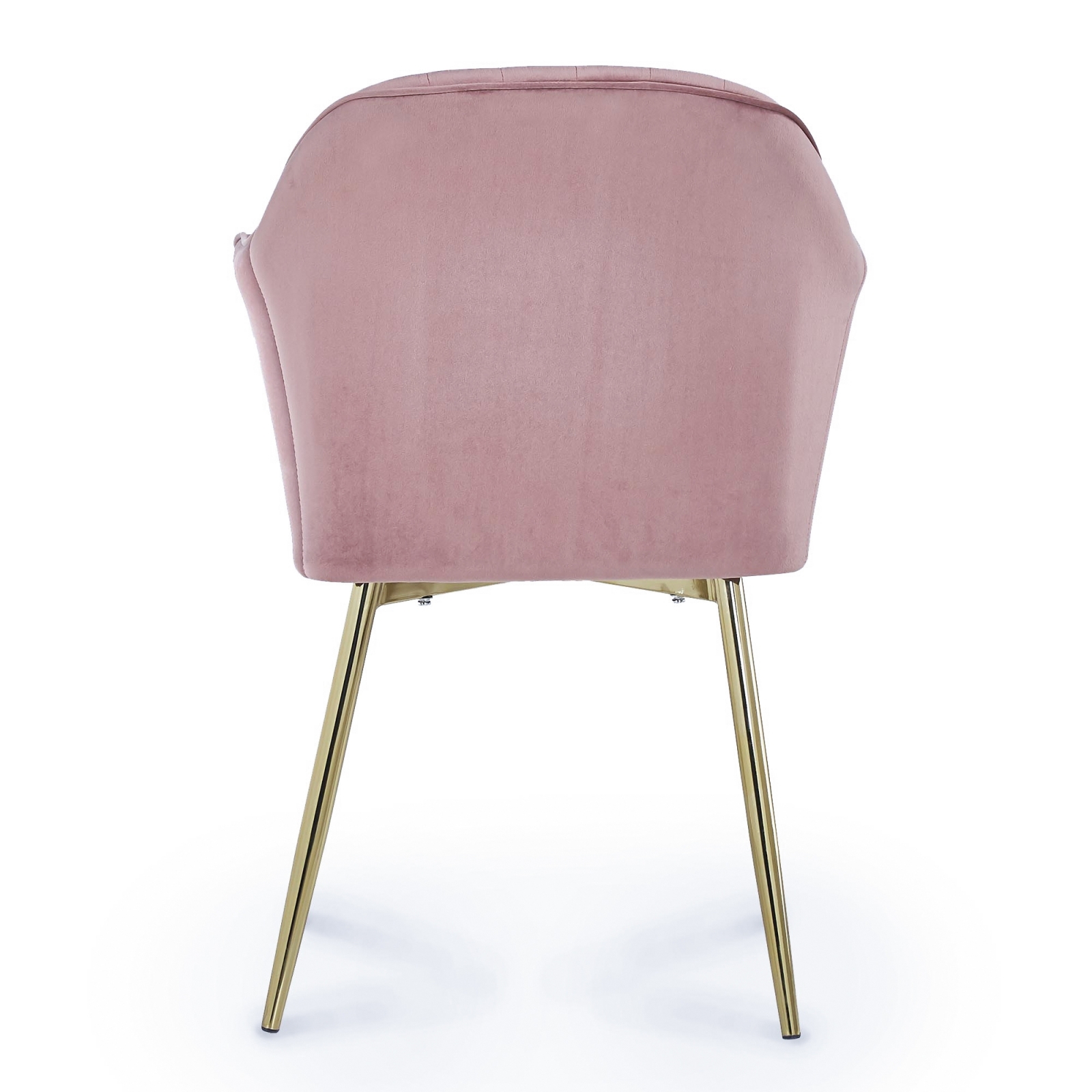 Lot de 2 chaises design avec accoudoirs en velours rose