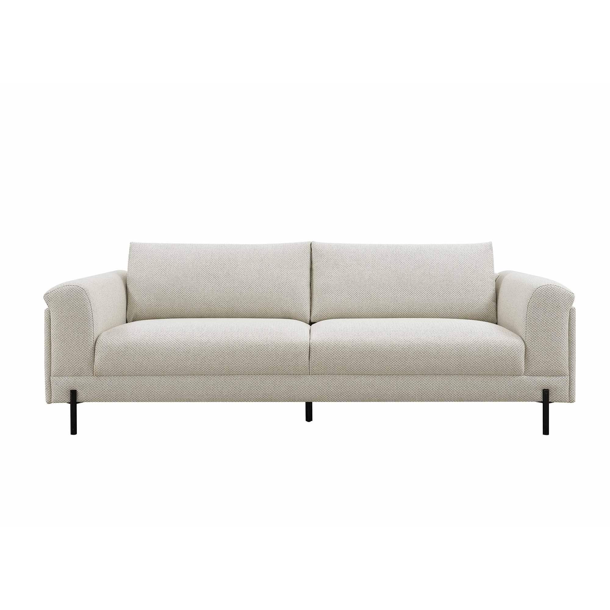 AMBRE - AMBRE - Canapé contemporain 3 places en tissu beige