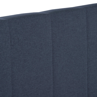 Lit boxspring 180x200 avec coffre de rangement en tissu bleu