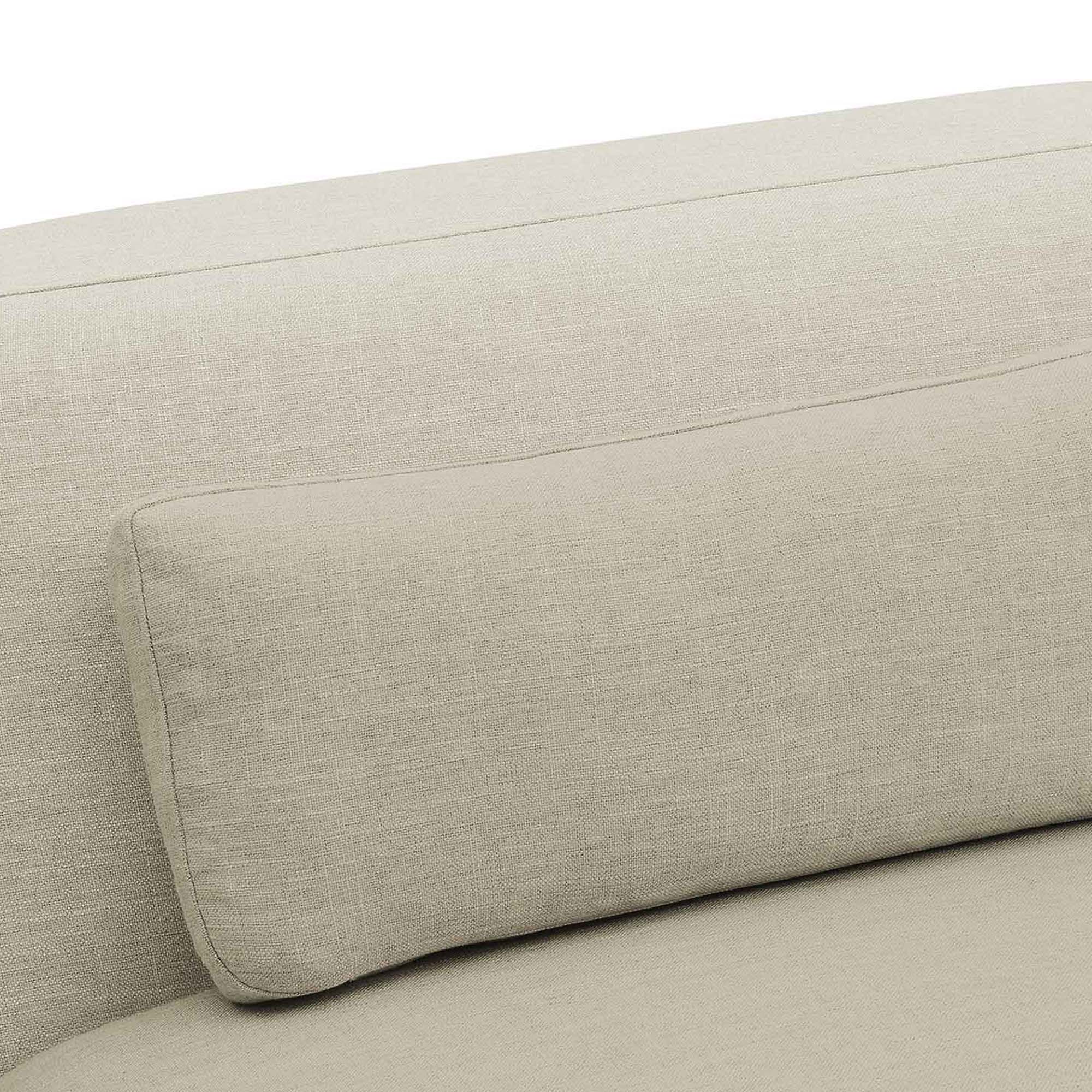 Canapé contemporain d'angle réversible en tissu beige