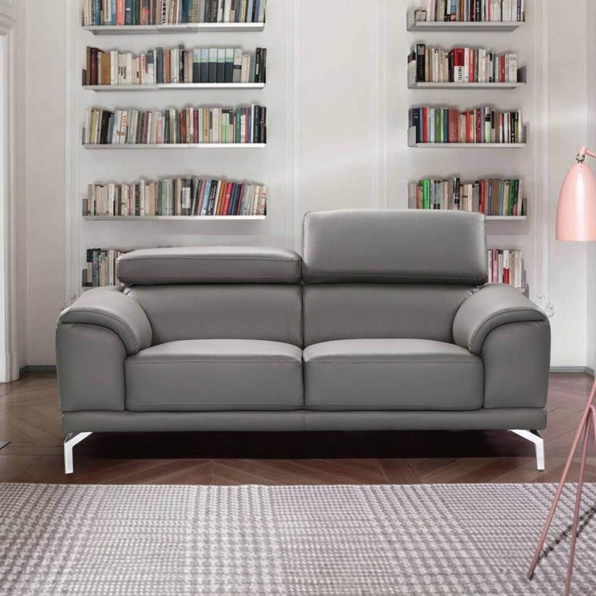 Canapé design gris 2 places