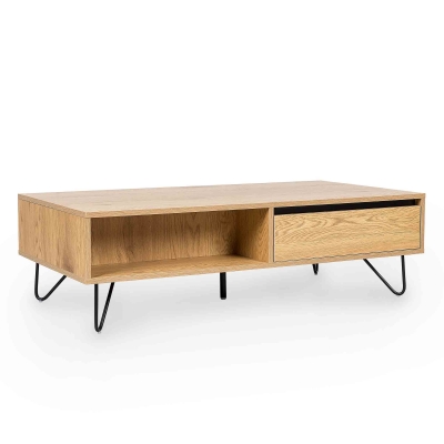 Table basse en bois avec rangements