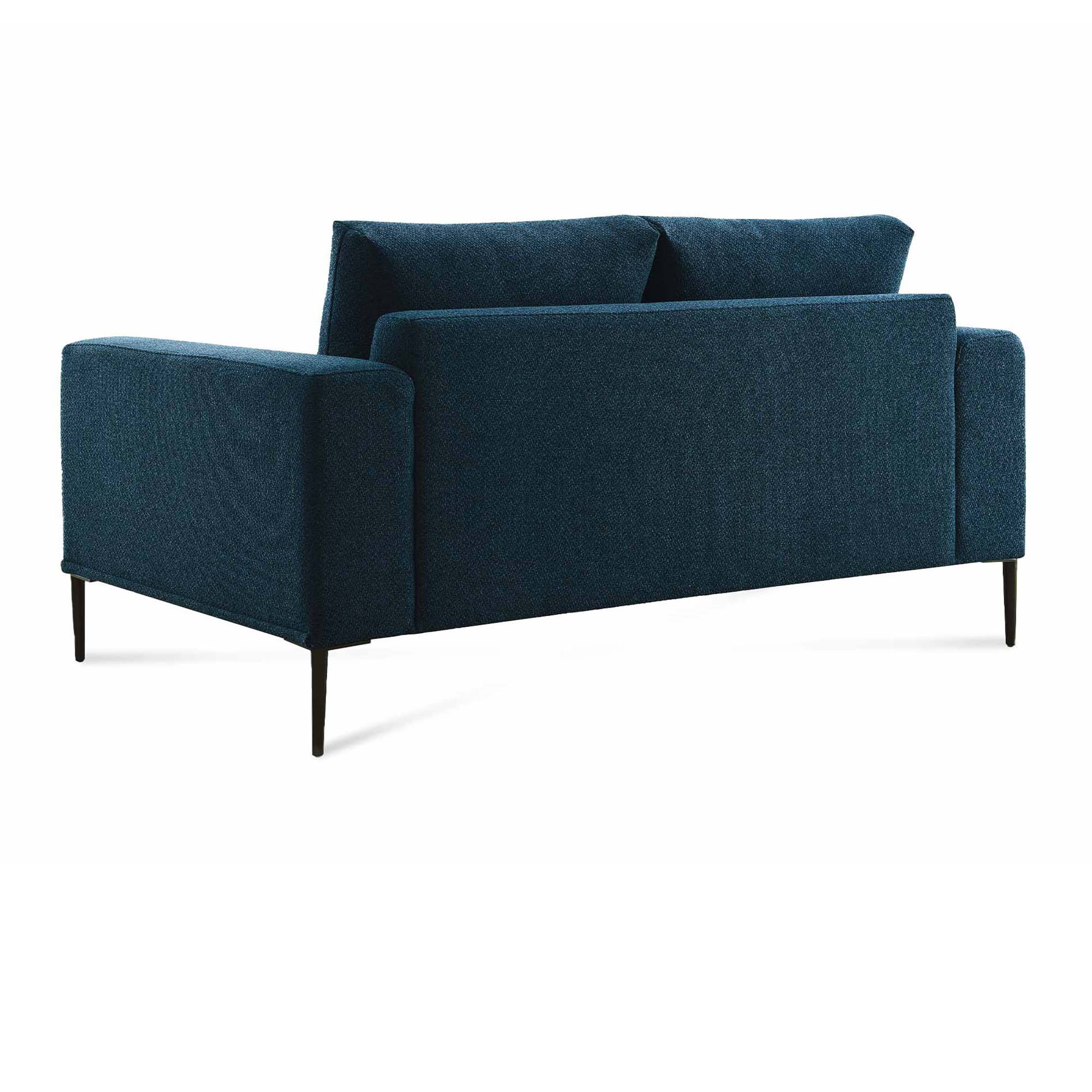 Canapé 2 places en tissu bleu