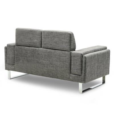Canapé 2 places design en tissu gris
