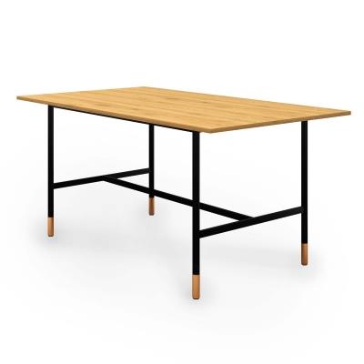 Bois Marron Mobilier Deco Livio Table à Manger 60cm x 110cm x 45,5cm 