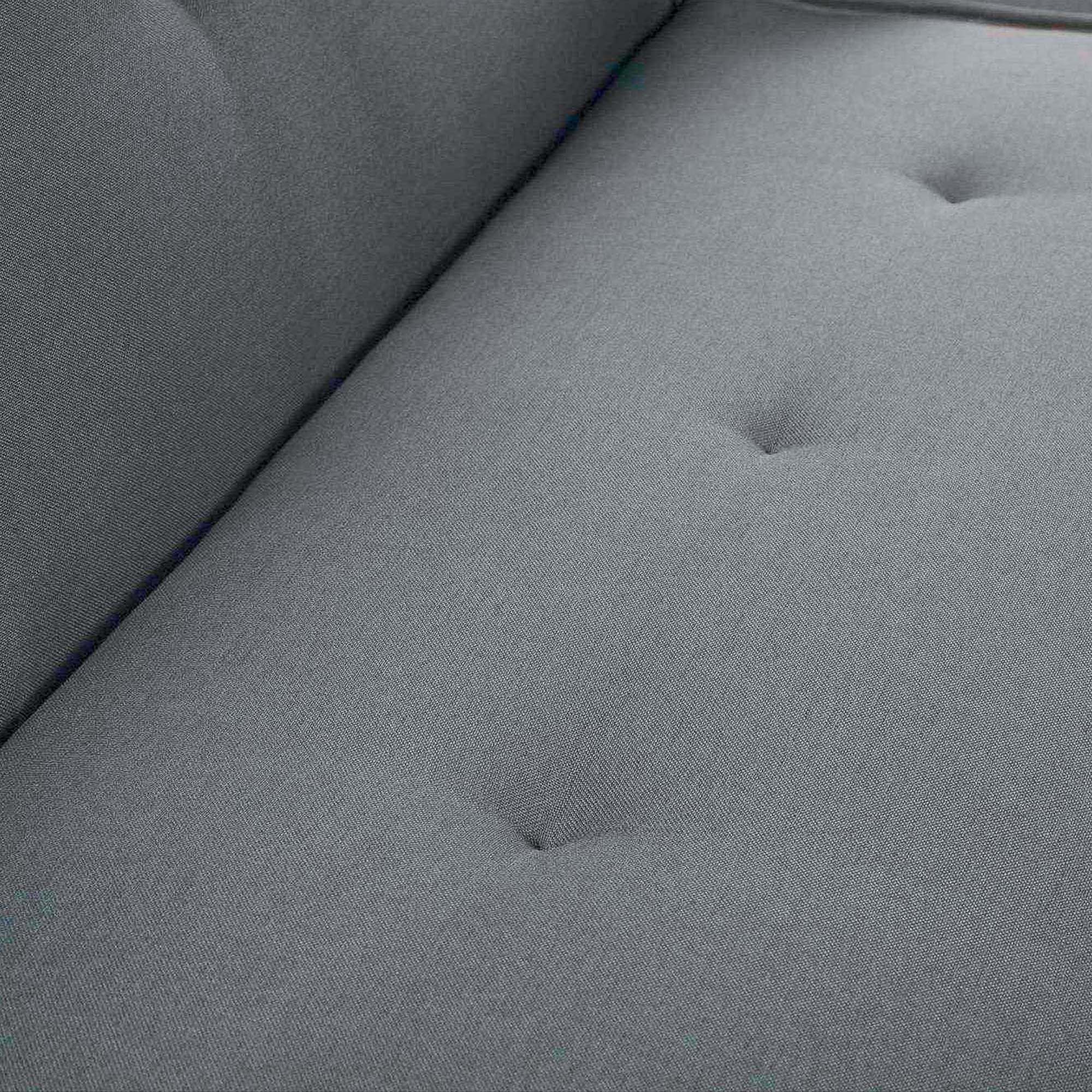 Canapé d'angle en tissu gris convertible modulable Angle Droit
