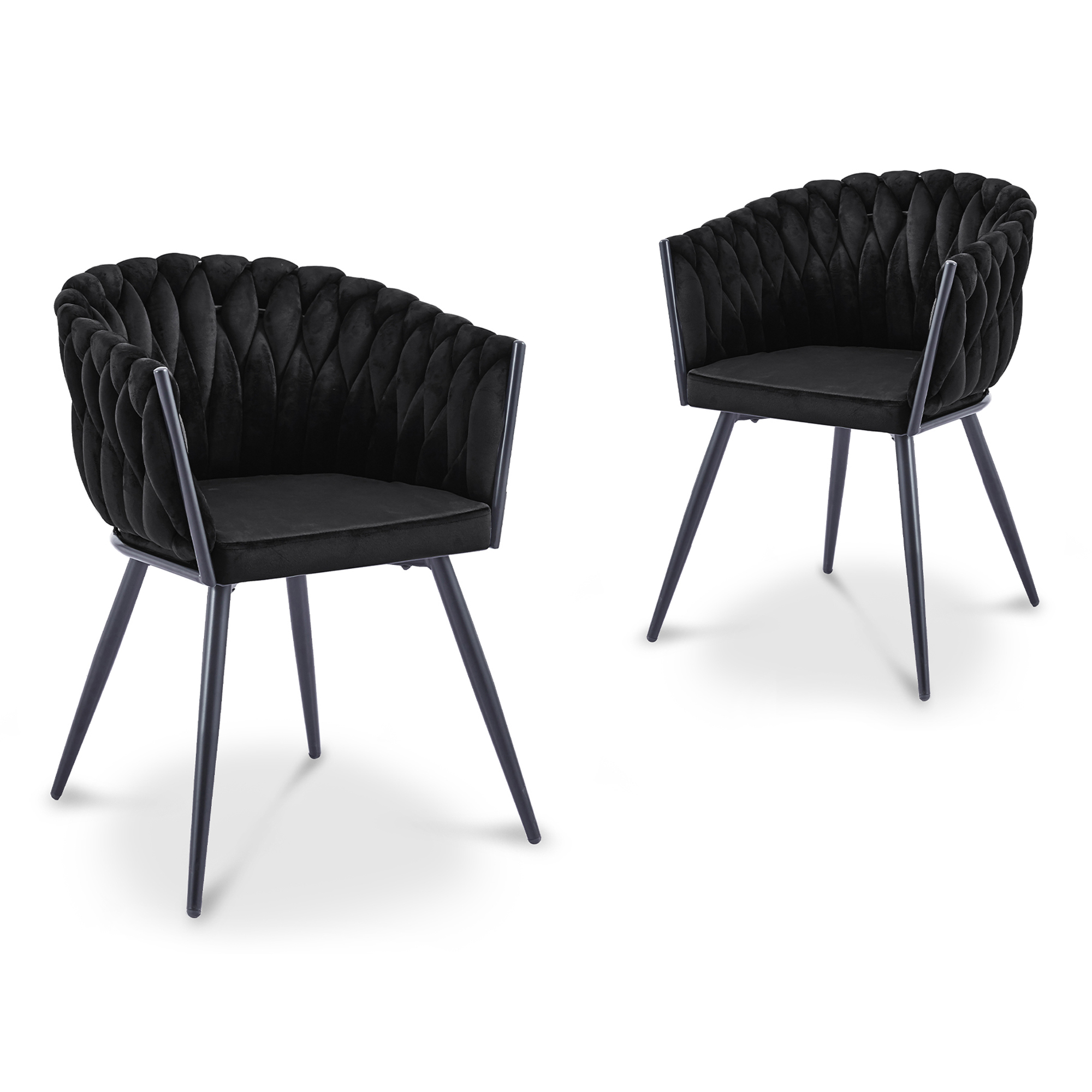 CHAISE LOLIPOP PIED METAL NOIR VELOURS ANTHRACITE main image 0