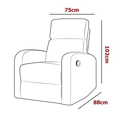 Fauteuil en tissu gris relax
