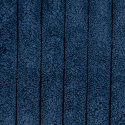 Canapé convertible avec coffre de rangement en velours côtelé bleu nuit