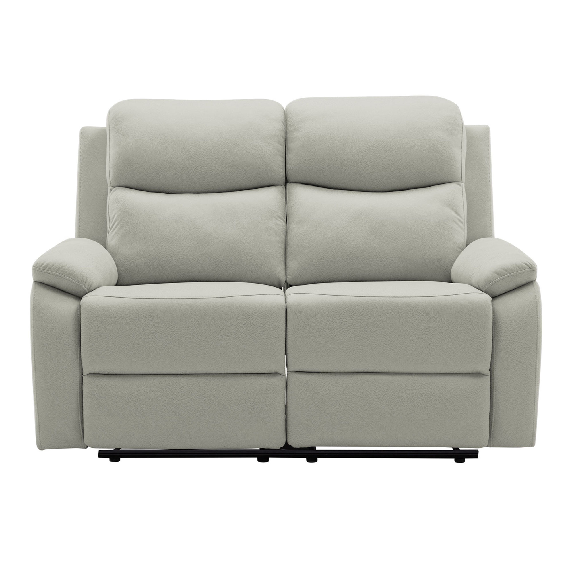 Canapé 2 places relax en tissu gris clair