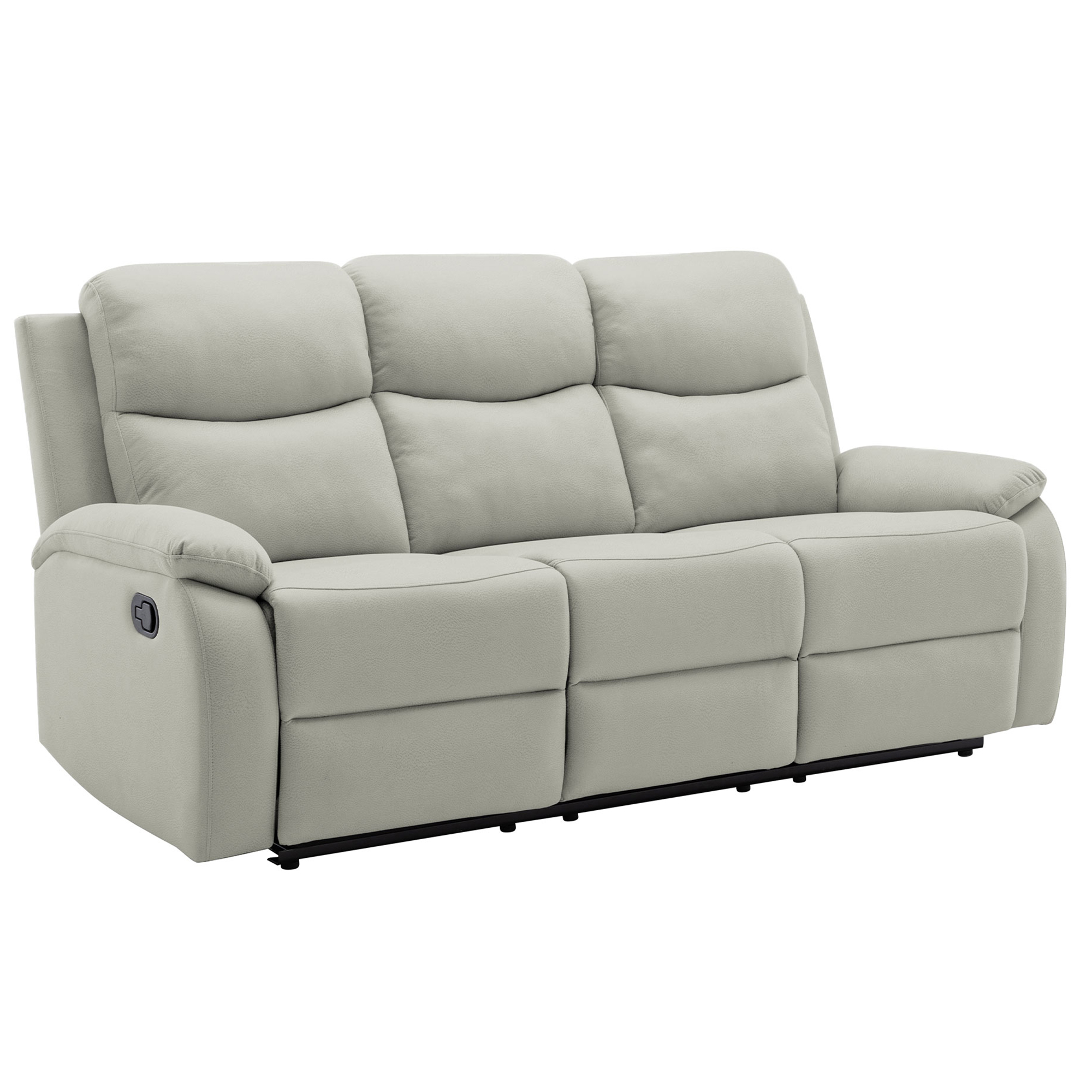 Canapé 3 places relax en tissu gris clair