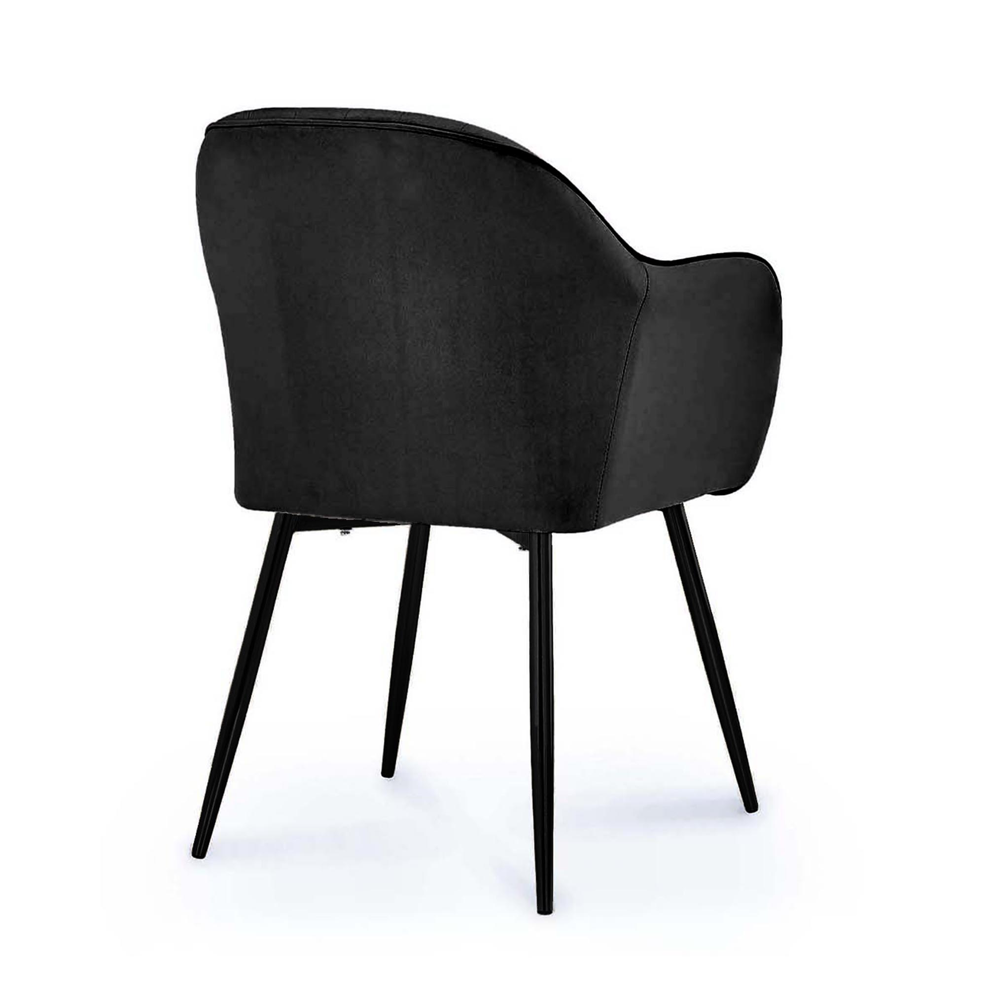 CHAISE AVEC ACCOUDOIR JADE-ERM PIEDS METAL NOIR VELOURS BEIGE main image 1