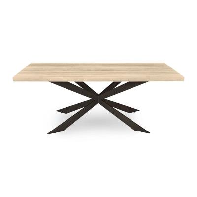 Table à manger en bois et métal pieds design 6 personnes