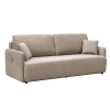 Canap&eacute; 3 places convertible en tissu taupe