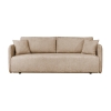 Canapé 3 places convertible avec coffre en tissu taupe