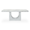 Table à manger marbre d'ingénierie blanc