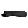 Canapé d’angle en tissu gris anthracite - Angle gauche