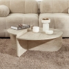 Table basse ronde beige D90 cm