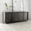 Buffet 4 portes effet marbre noir
