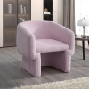 Fauteuil cabriolet en tissu rose