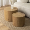Lot de 2 tables basses couleur bois clair
