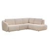 Canap&eacute; d'angle en tissu beige - Angle droit