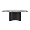 Table à manger marbre d'ingénierie gris