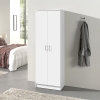 Armoire 2 portes 4 &eacute;tag&egrave;res blanc