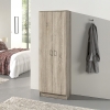 Armoire 2 portes 4 &eacute;tag&egrave;res couleur ch&ecirc;ne clair