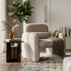 Fauteuil en tissu beige