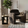 Fauteuil en tissu marron