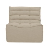 Fauteuil modulable en tissu taupe