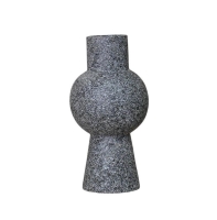 Vase en c&eacute;ramique gris H31 cm