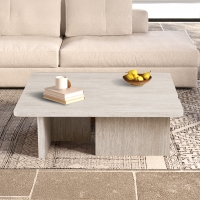 Table basse modulable couleur travertin beige 120 cm