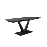 Table à manger extensible en céramique noir