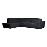 Canapé d’angle en tissu gris anthracite - Angle gauche