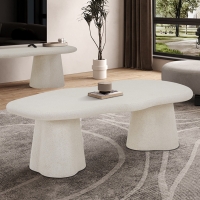 Table basse couleur ciment 130 cm