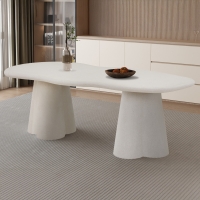 Table à manger couleur ciment 220 cm