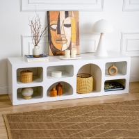 Meuble TV 7 niches blanc