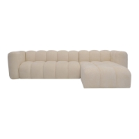 Canap&eacute; d'angle r&eacute;versible en tissu beige