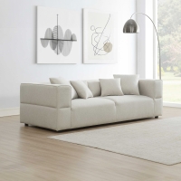 Canapé 3 places en tissu beige
