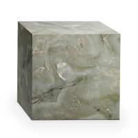 Table basse carr&eacute; en marbre d'ing&eacute;nierie vert