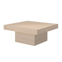 Table basse carrée en marbre d'ingénierie couleur travertin