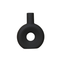 Vase en céramique noir H22 cm