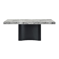 Table à manger marbre d'ingénierie gris